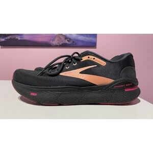 Brooks Ghost Max Womens 11 Black Athletic Running Walking Shoes Sneakers